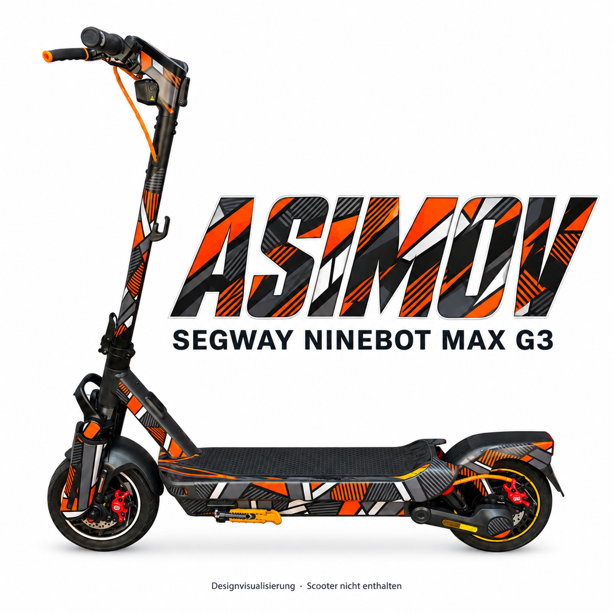 SEGWAY NINEBOT G3 SKIN | ASIMOV – Designvisualisierung am passenden Scooter. Scooter nicht enthalten.