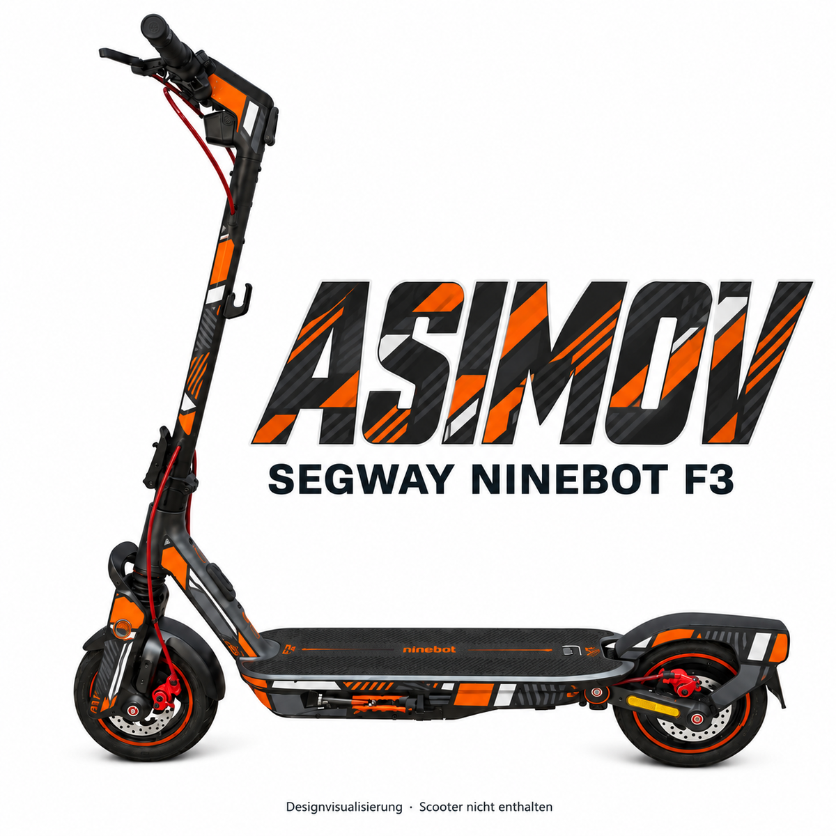 SEGWAY NINEBOT F3 SKIN | ASIMOV – Designvisualisierung am passenden Scooter. Scooter nicht enthalten.