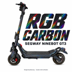 SEGWAY NINEBOT GT3 SKIN | RGB CARBON – Designvisualisierung am passenden Scooter. Scooter nicht enthalten.