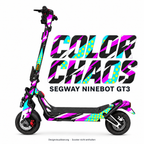 SEGWAY NINEBOT GT3 SKIN | COLOR CHAOS – Designvisualisierung am passenden Scooter. Scooter nicht enthalten.