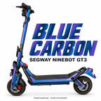 SEGWAY NINEBOT GT3 SKIN | BLUE CARBON – Designvisualisierung am passenden Scooter. Scooter nicht enthalten.