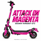 SEGWAY NINEBOT GT3 SKIN | ATTACK ON MAGENTA – Designvisualisierung am passenden Scooter. Scooter nicht enthalten.