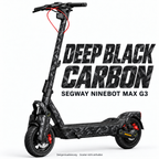SEGWAY NINEBOT G3 SKIN | DEEP BLACK CARBON – Designvisualisierung am passenden Scooter. Scooter nicht enthalten.