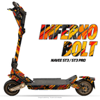 INFERNO BOLT – Designvisualisierung am NAVEE ST3 / ST3 Pro. Scooter nicht enthalten.