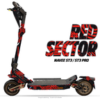 RED SECTOR – Designvisualisierung am NAVEE ST3 / ST3 Pro. Scooter nicht enthalten.