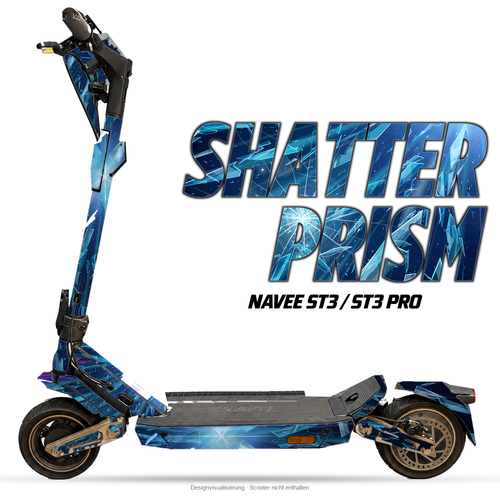 SHATTER PRISM – Designvisualisierung am NAVEE ST3 / ST3 Pro. Scooter nicht enthalten.