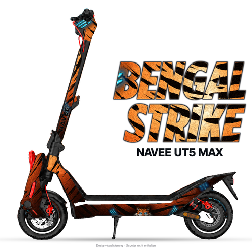 BENGAL STRIKE – Designvisualisierung am NAVEE UT5 Max. Scooter nicht enthalten.