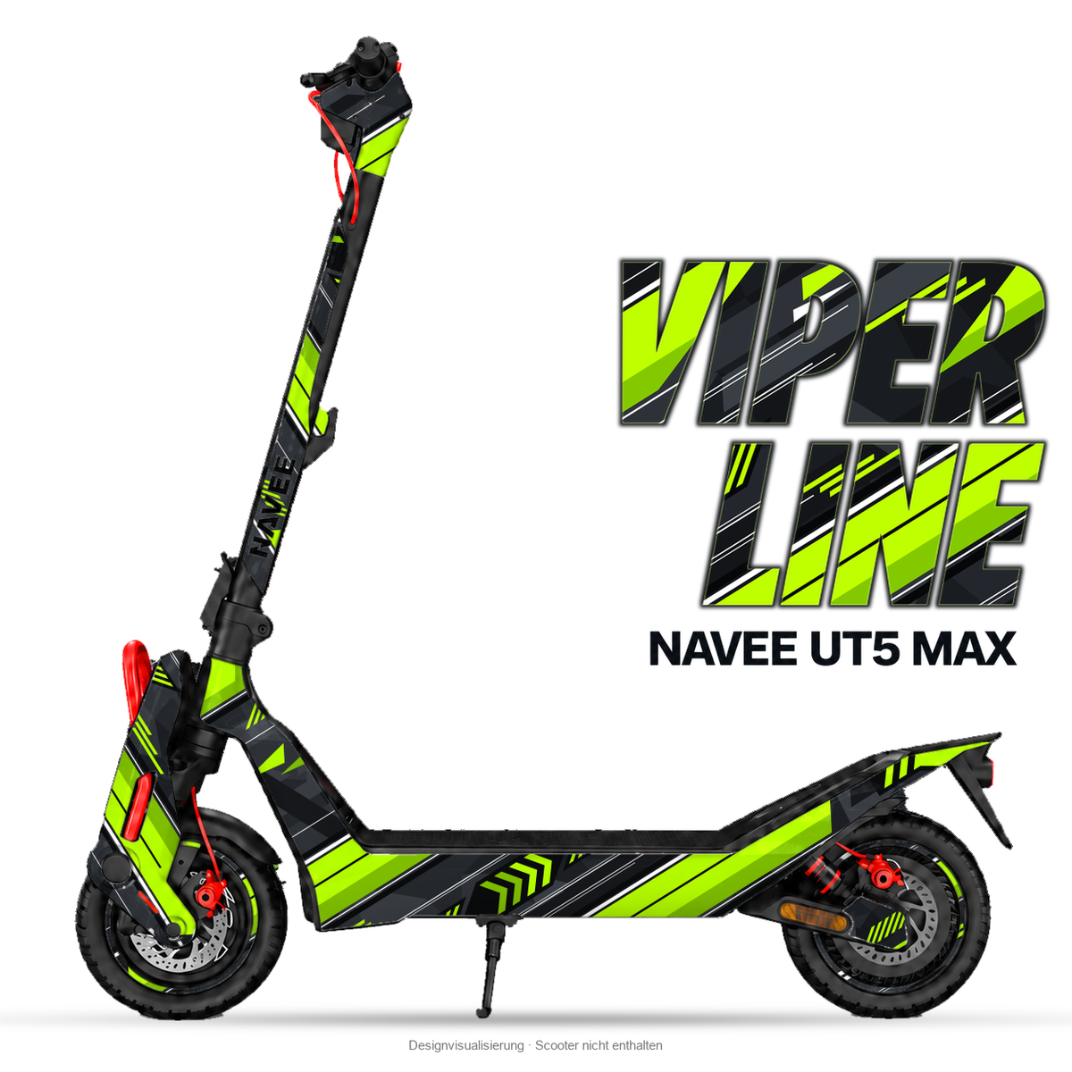VIPER LINE – Designvisualisierung am NAVEE UT5 Max. Scooter nicht enthalten.