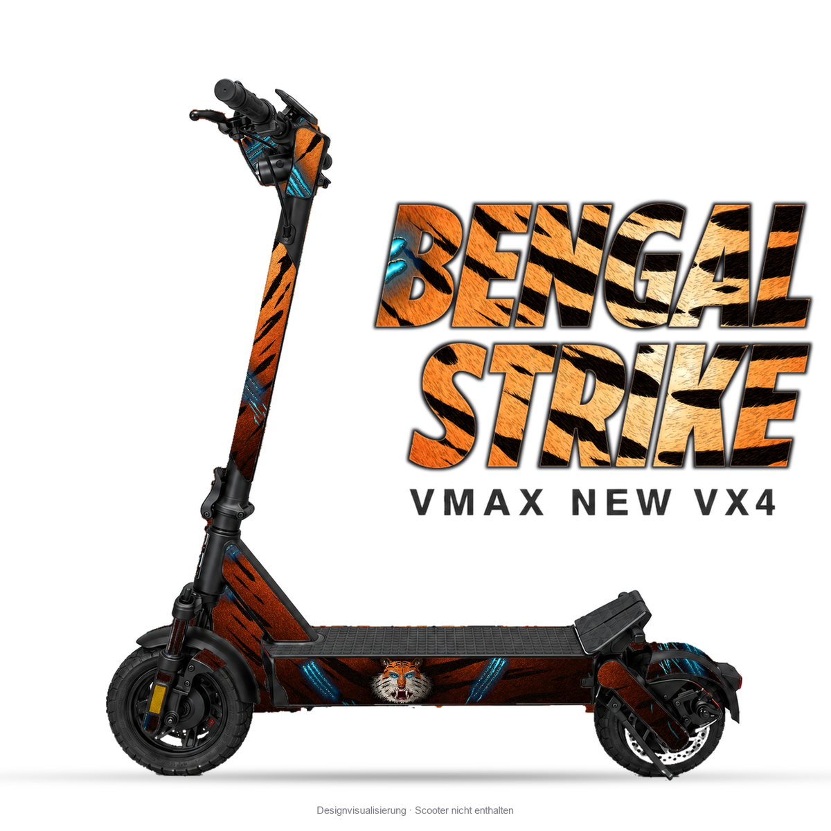 BENGAL STRIKE – Designvisualisierung am VMAX NEW VX4. Scooter nicht enthalten.