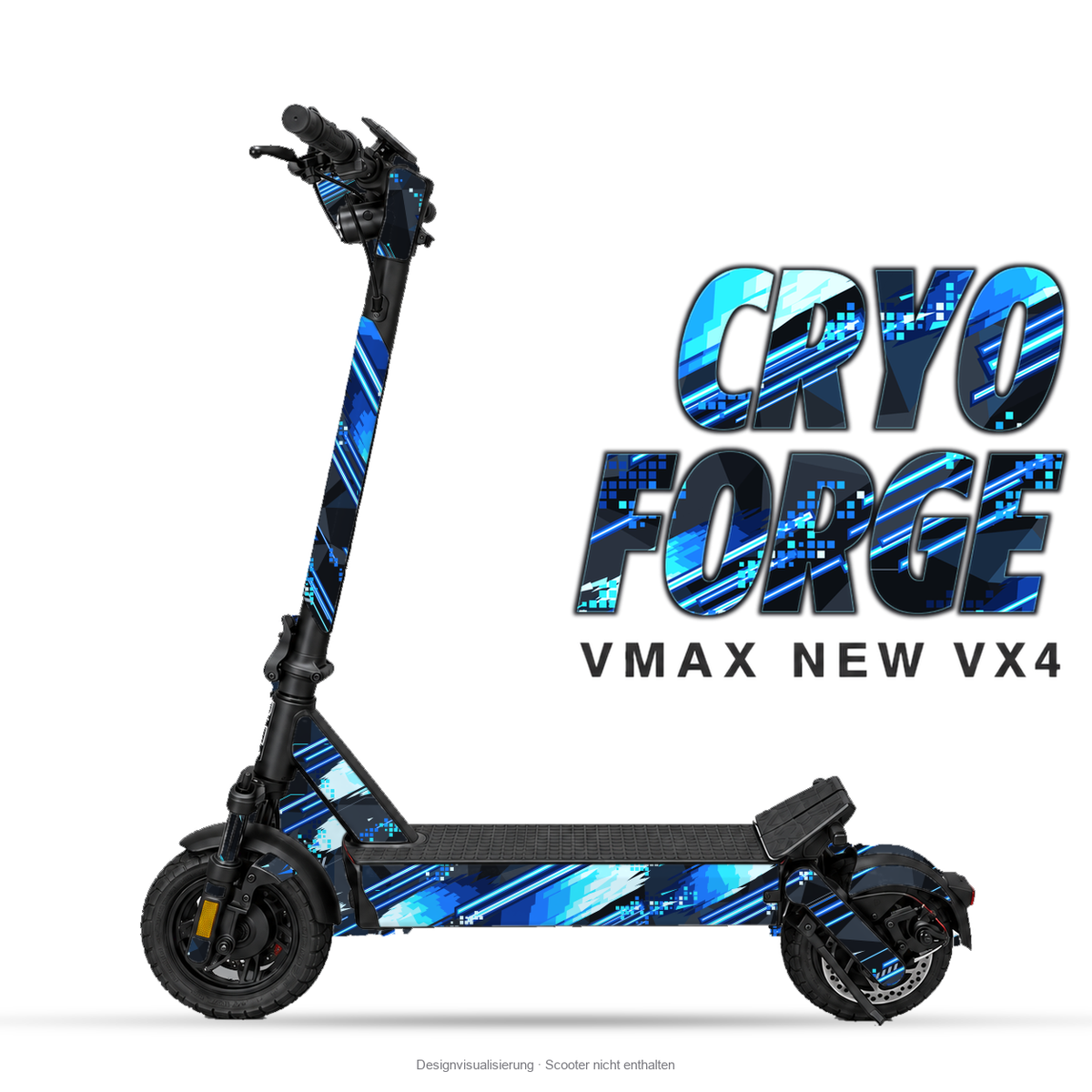 CRYO FORGE – Designvisualisierung am VMAX NEW VX4. Scooter nicht enthalten.