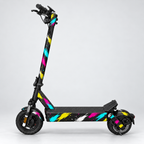 Chroma Slash – Designvisualisierung des montierten Skins am VMAX NEW VX4. Scooter nicht enthalten.