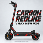 VMAX NEW VX4 SKIN | CARBON REDLINE – Designvisualisierung am passenden Scooter. Scooter nicht enthalten.