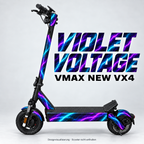VMAX NEW VX4 SKIN | VIOLET VOLTAGE – Designvisualisierung am passenden Scooter. Scooter nicht enthalten.