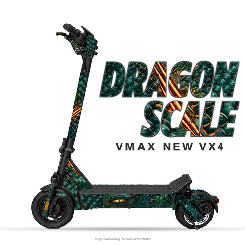 DRAGON SCALE – Designvisualisierung am VMAX NEW VX4. Scooter nicht enthalten.