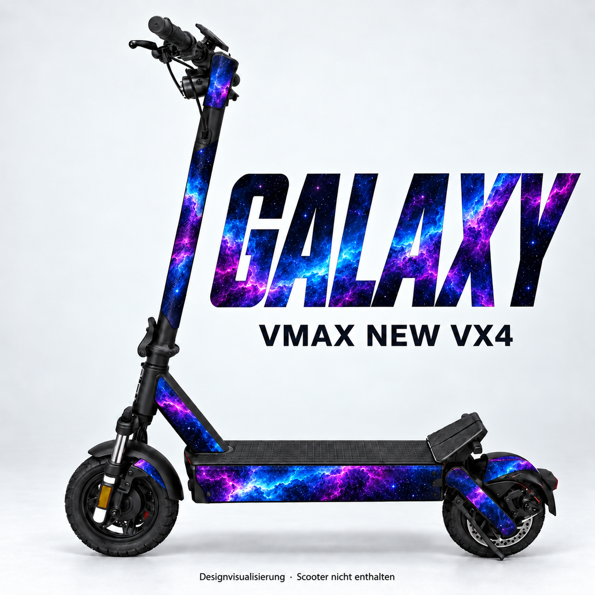 GALAXY – Designvisualisierung am VMAX NEW VX4. Scooter nicht enthalten.