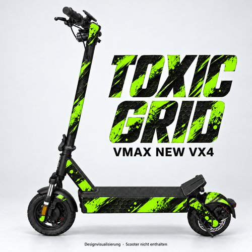 TOXIC GRID – Designvisualisierung am VMAX NEW VX4. Scooter nicht enthalten.