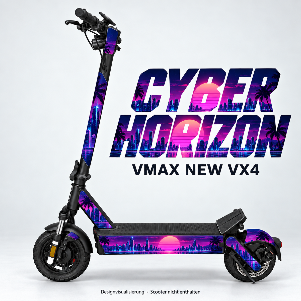 CYBER HORIZON – Designvisualisierung am VMAX NEW VX4. Scooter nicht enthalten.