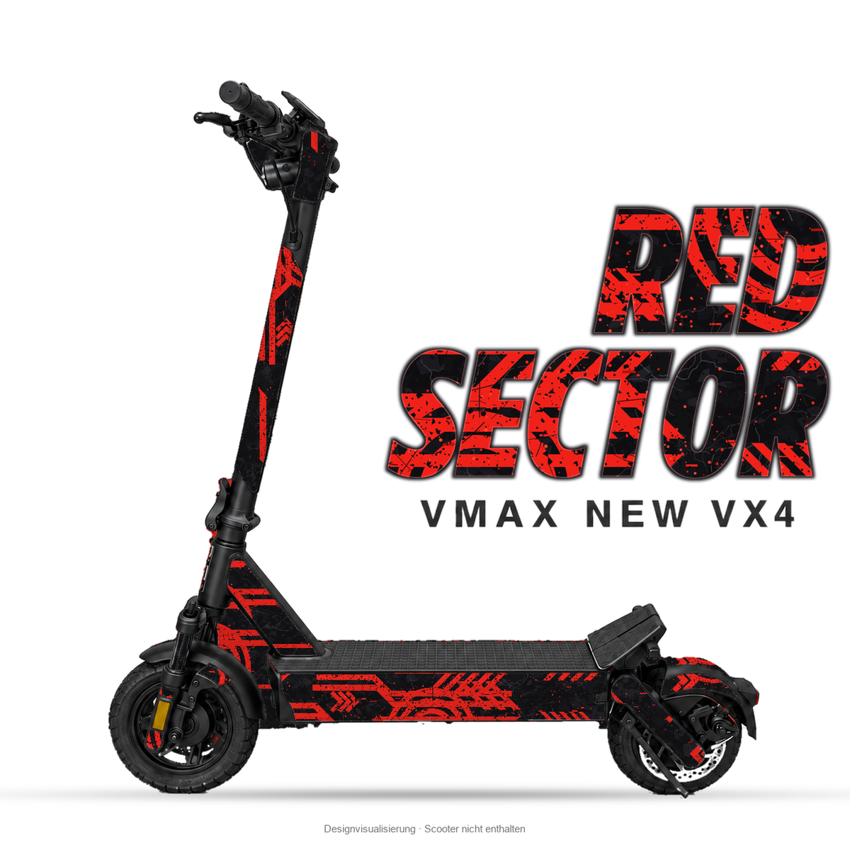 RED SECTOR – Designvisualisierung am VMAX NEW VX4. Scooter nicht enthalten.