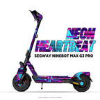 NEON HEARTBEAT – Designvisualisierung am Segway Ninebot MAX G3 Pro. Scooter nicht enthalten.