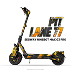 PIT LANE 77 – Designvisualisierung am Segway Ninebot MAX G3 Pro. Scooter nicht enthalten.