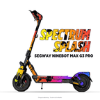 SPECTRUM SPLASH – Designvisualisierung am Segway Ninebot MAX G3 Pro. Scooter nicht enthalten.