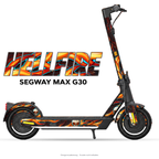 HELLFIRE – Designvisualisierung am Segway MAX G30. Scooter nicht enthalten.