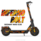 INFERNO BOLT – Designvisualisierung am Segway MAX G30. Scooter nicht enthalten.