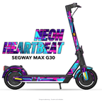 NEON HEARTBEAT – Designvisualisierung am Segway MAX G30. Scooter nicht enthalten.