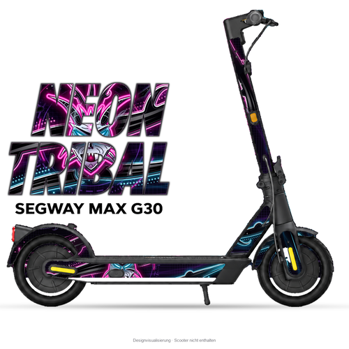 NEON TRIBAL – Designvisualisierung am Segway MAX G30. Scooter nicht enthalten.