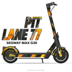 PIT LANE 77 – Designvisualisierung am Segway MAX G30. Scooter nicht enthalten.