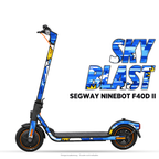 SKY BLAST – Designvisualisierung am Segway Ninebot F40D II. Scooter nicht enthalten.