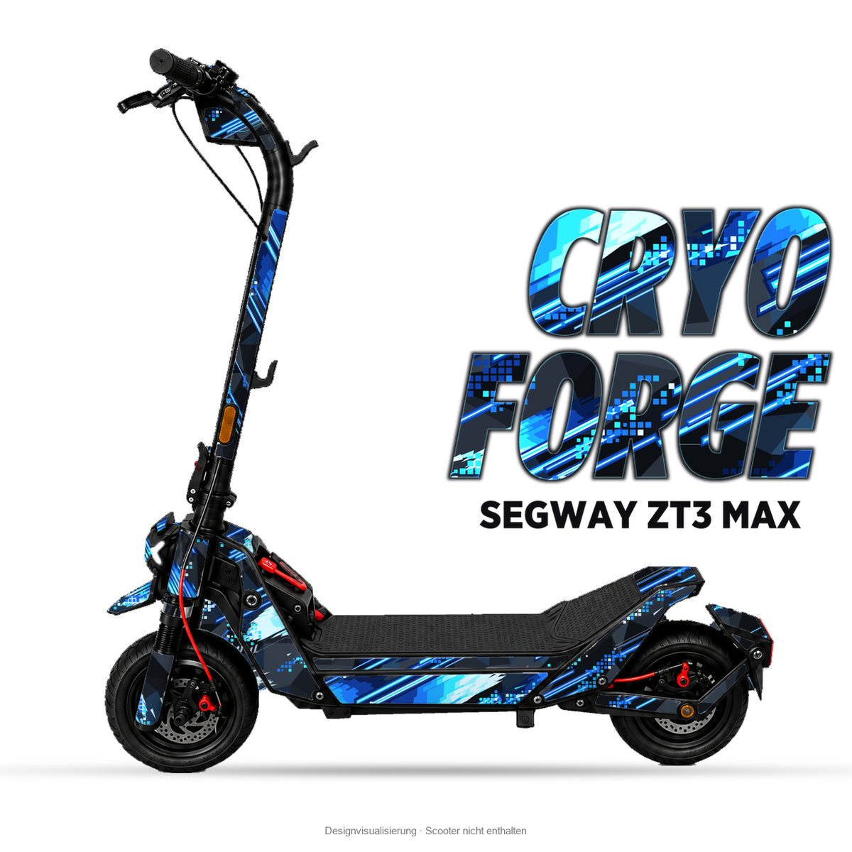 CRYO FORGE – Designvisualisierung am Segway ZT3 Max. Scooter nicht enthalten.