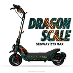 DRAGON SCALE – Designvisualisierung am Segway ZT3 Max. Scooter nicht enthalten.