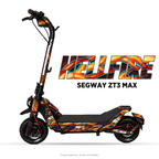 HELLFIRE – Designvisualisierung am Segway ZT3 Max. Scooter nicht enthalten.