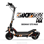 SHOCKWAVE MX – Designvisualisierung am Segway ZT3 Max. Scooter nicht enthalten.