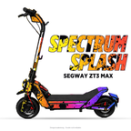 SPECTRUM SPLASH – Designvisualisierung am Segway ZT3 Max. Scooter nicht enthalten.