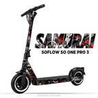 SAMURAI – Designvisualisierung am SoFlow SO ONE PRO 3. Scooter nicht enthalten.