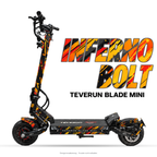 INFERNO BOLT – Designvisualisierung am Teverun Blade Mini. Scooter nicht enthalten.