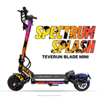 SPECTRUM SPLASH – Designvisualisierung am Teverun Blade Mini. Scooter nicht enthalten.
