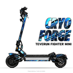 CRYO FORGE – Designvisualisierung am Teverun Fighter Mini. Scooter nicht enthalten.