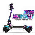 NEON HEARTBEAT – Designvisualisierung am Teverun Fighter Mini. Scooter nicht enthalten.