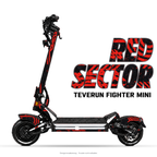RED SECTOR – Designvisualisierung am Teverun Fighter Mini. Scooter nicht enthalten.