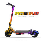 SPECTRUM SPLASH – Designvisualisierung am Trittbrett Fritz. Scooter nicht enthalten.