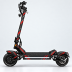 Carbon Redline – Designvisualisierung des montierten Skins am Teverun Fighter Mini. Scooter nicht enthalten.