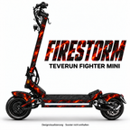 FIRESTORM – Designvisualisierung am Teverun Fighter Mini. Scooter nicht enthalten.