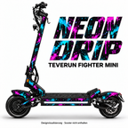 NEON DRIP – Designvisualisierung am Teverun Fighter Mini. Scooter nicht enthalten.