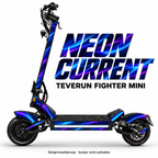 NEON CURRENT – Designvisualisierung am Teverun Fighter Mini. Scooter nicht enthalten.