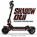 SHADOW ONI – Designvisualisierung am Teverun Fighter Mini. Scooter nicht enthalten.