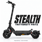 STEALTH – Designvisualisierung am Trittbrett Fritz. Scooter nicht enthalten.
