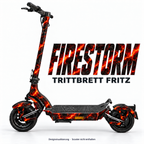FIRESTORM – Designvisualisierung am Trittbrett Fritz. Scooter nicht enthalten.